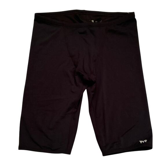 TYR Men's Standard Durafast One Jammer Swimsuit Shorts Black UPF Size 38 / XL - Picture 1 of 6